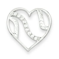 Sterling Silver RG Plated Engraveable Heart Polished Front/Satin Back Disc Sterling Silver RG Plated Engraveable Heart Polished Front/Satin Back Disc